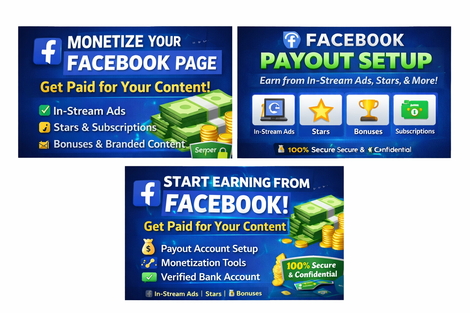 I Will Setup Facebook Page Payouts Account for Monetization